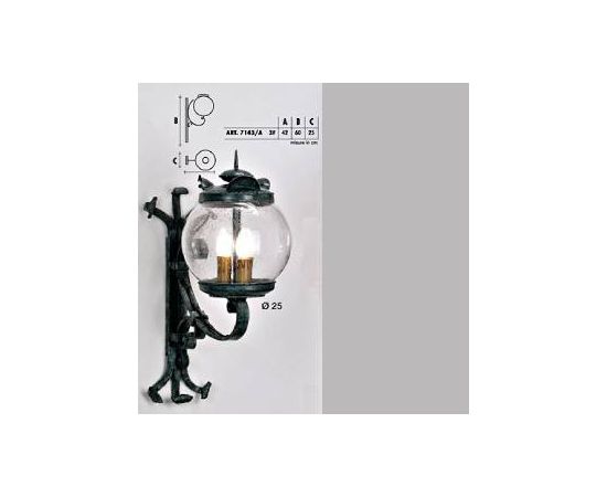 Настенный светильник  Longobard TOLEDO 7143/A 3F, фото 1