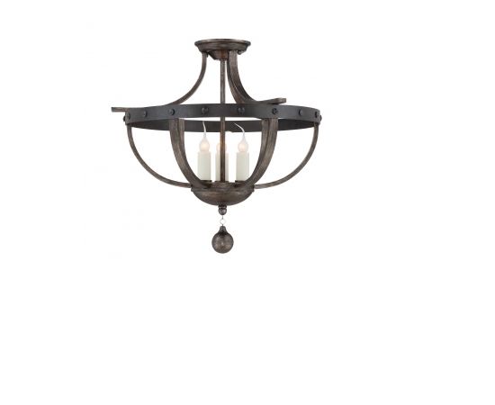 Потолочный светильник Savoy House Alsace 3 Light Semi Flush, фото 1
