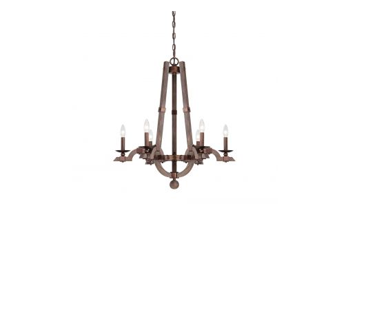 Подвесной светильник Savoy House Berwick 6 Light Wood Chandelier, фото 1