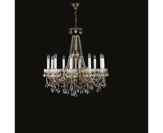 Люстра ArtGlass CR 0006-10-20 brass antique, фото 1