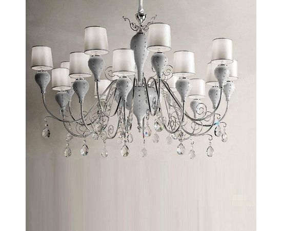 Люстра Masiero Luxury Grace white / black 16, фото 1