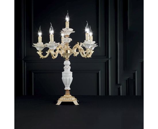 Настольная лампа Ciciriello Lampadari Marica lampada 5+1 luci, фото 1