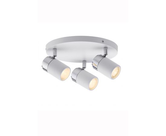 Потолочный светильник Paulmann Spotlight Zyli IP44 Rondell 3x3,5W GU10 Ws/Chr 60336, фото 1