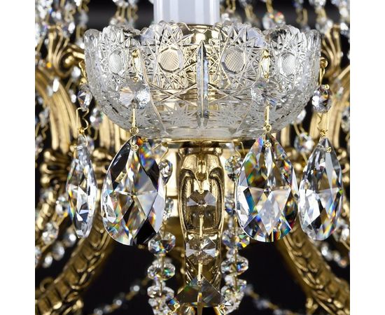 Люстра ArtGlass CR 0006-10-20 brass antique, фото 3