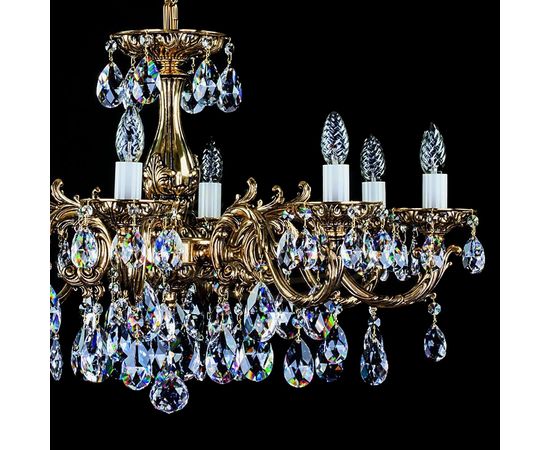 Люстра ArtGlass CR 0011-08-20 brass antique, фото 2