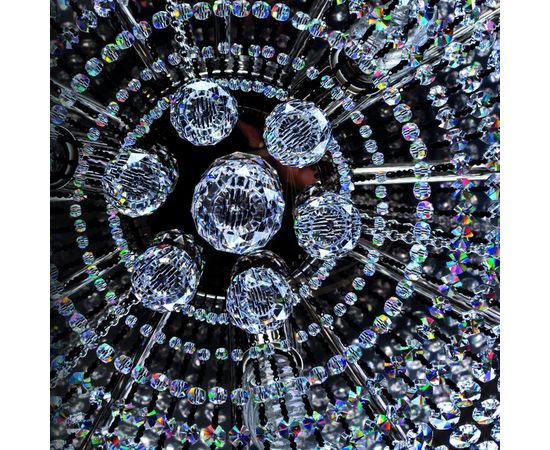 Потолочный светильник ArtGlass GERTA dia. 450 nickel, фото 2