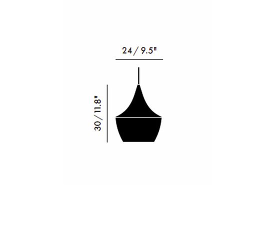 Подвесной светильник Tom Dixon Beat Fat Black, фото 5