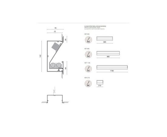 Настенный светильник B-lux K.SYSTEM KEF 585, фото 2