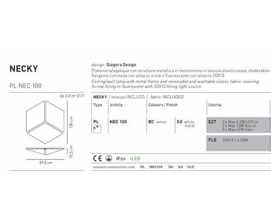Потолочный светильник Axo Light Necky PL NEC 100, фото 2