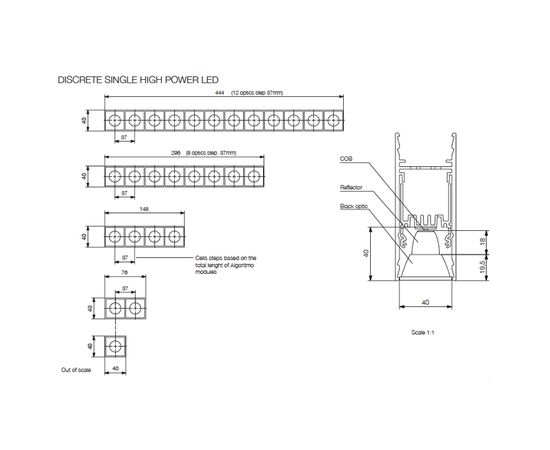 Накладная система освещения Artemide Architectural Algoritmo Sharping Emission 2x12 W, фото 2