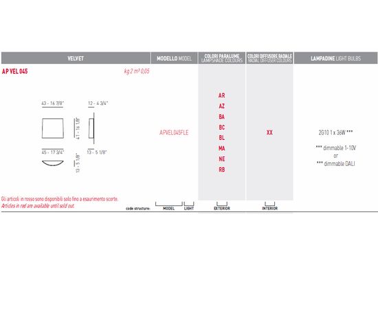 Настенный светильник Axo Light (Lightecture) Velvet APVEL045, фото 3