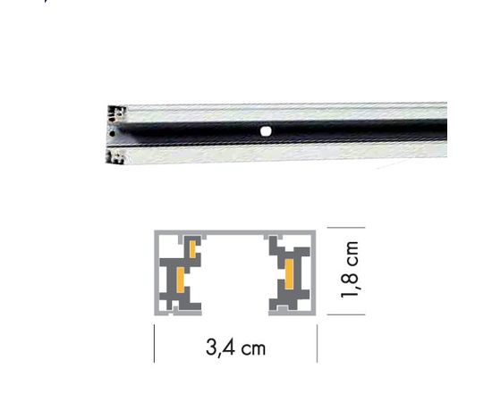 1-CIRCUIT SURFACE-MOUNTED TRACK, фото 2