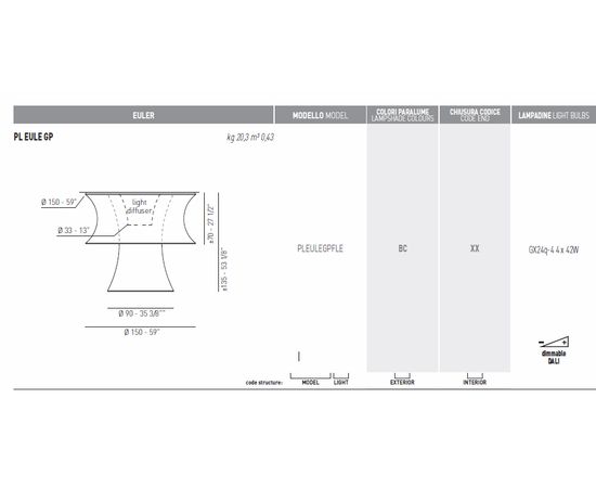 Потолочный светильник Axo Light (Lightecture) EULER PLEULEGP, фото 2