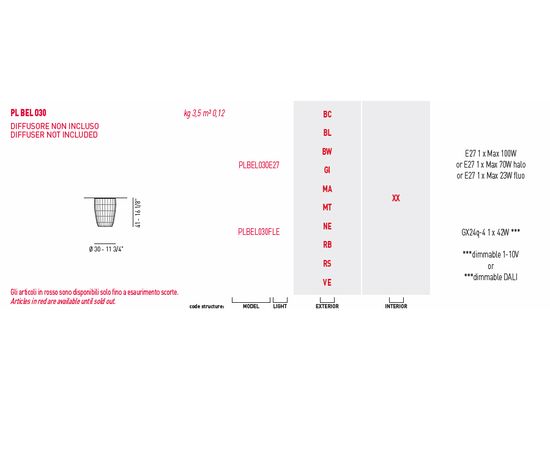 Потолочный светильник Axo Light (Lightecture) Bell PLBEL030E27, фото 3