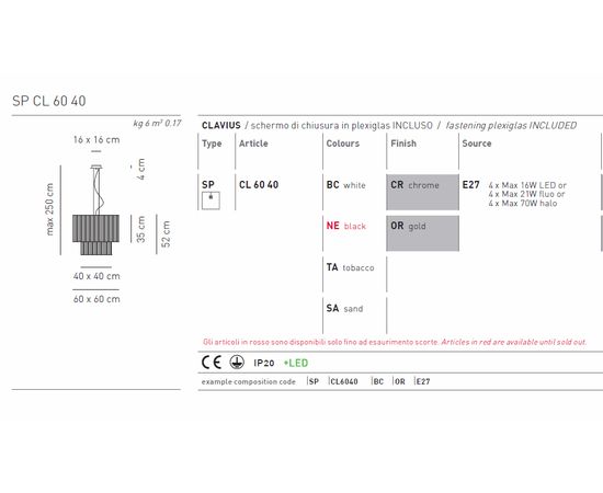 Подвесной светильник Axo Light Clavius SPCL6040, фото 2