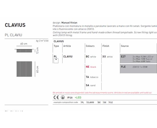 Потолочный светильник Axo Light Clavius PLCLAVIU, фото 3