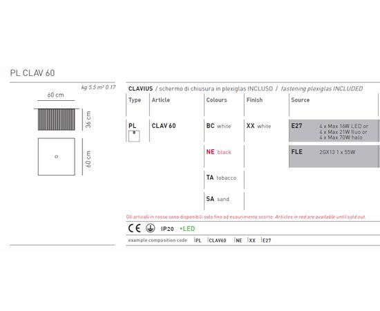 Потолочный светильник Axo Light Clavius PLCLAV60, фото 3