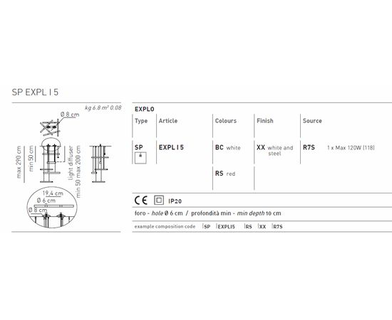 Подвесной светильник Axo Light EXPLO SPEXPLI5, фото 2