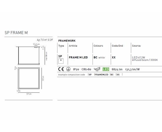 Подвесная система освещения Axo Light (Lightecture) Framework SPFRAMEMLED, фото 5