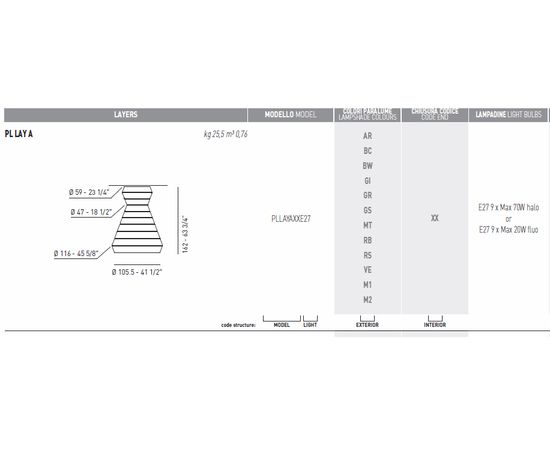 Потолочный светильник Axo Light (Lightecture) LAYERS PLLAYAXX, фото 2