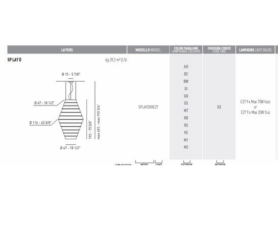 Подвесной светильник Axo Light (Lightecture) LAYERS SPLAYDXX, фото 2