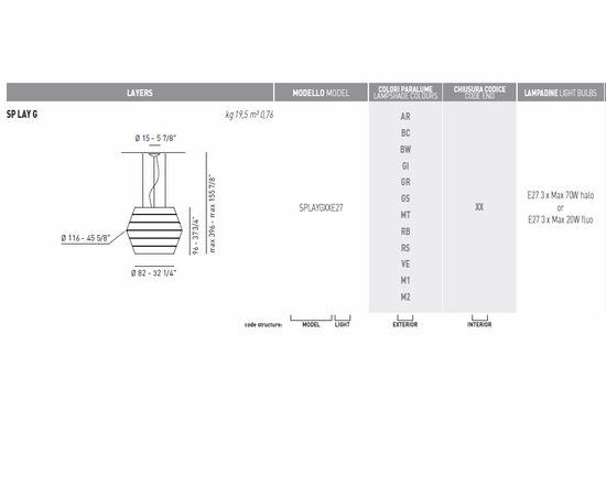 Подвесной светильник Axo Light (Lightecture) LAYERS SPLAYGXX, фото 4