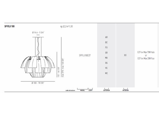 Подвесной светильник Axo Light (Lightecture) PLUMAGE SPPLU180, фото 5