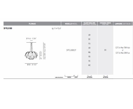 Подвесной светильник Axo Light (Lightecture) PLUMAGE SPPLU080, фото 3