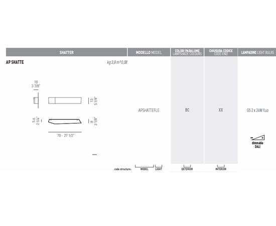 Настенный светильник Axo Light (Lightecture) Shatter APSHATTE, фото 4