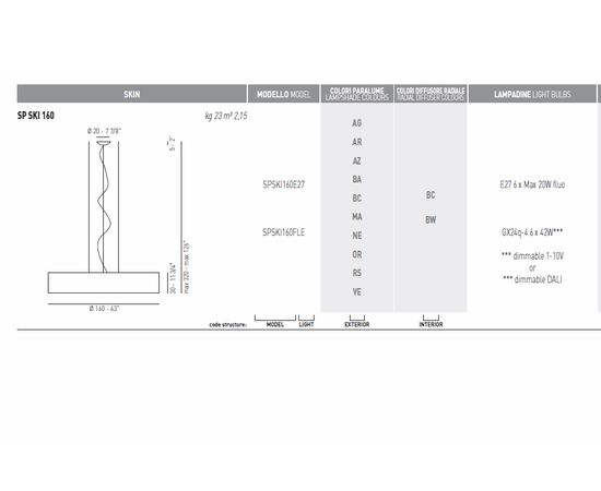Подвесной светильник Axo Light (Lightecture) Skin SPSKI160, фото 2