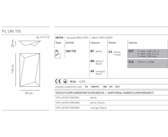 Потолочный светильник Axo Light UKIYO PL UKI 110, фото 4