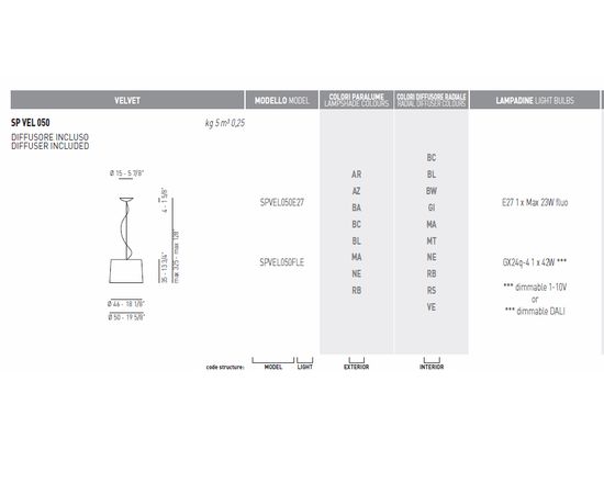 Подвесной светильник Axo Light (Lightecture) Velvet SPVEL050, фото 6