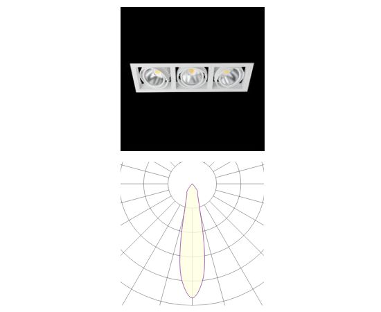 Встраиваемый в потолок светильник Lival Casa DL Trio, фото 2