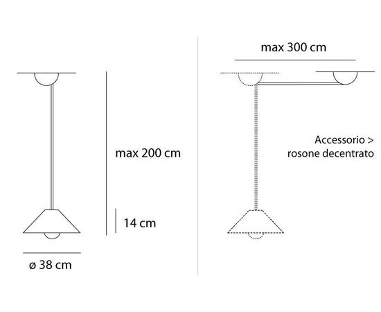 Подвесной светильник Artemide Aggregato Suspension Ø380 cono metallo piccolo, фото 2
