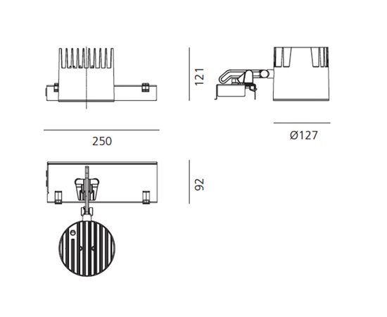 Встраиваемый в потолок светильник Artemide Architectural Caelum 120 LED, фото 2