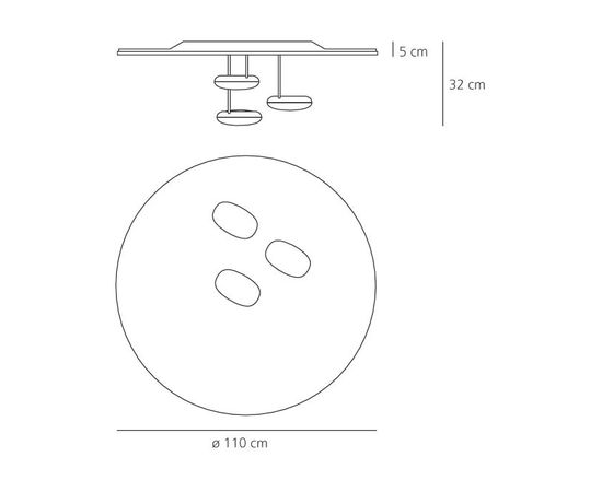 Потолочный светильник Artemide Droplet Soffitto, фото 2