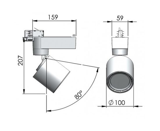 Трековый светодиодный светильник Lival Mini Lean Cylinder, фото 4