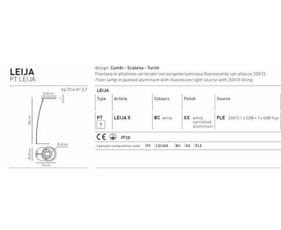Напольный светильник Axo Light LEIJA PTLEIJAX, фото 4