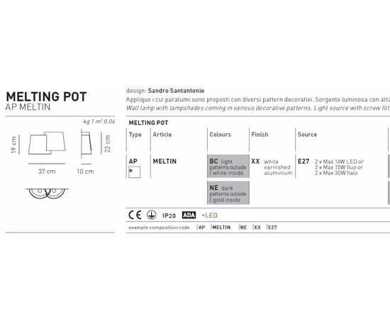 Axo Light  MELTING POT APMELTIN, фото 4