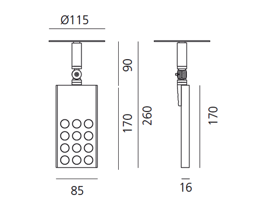 Потолочный светильник Artemide Architectural Pad 230V Ceiling Switchdim - 14,5W 4000K - 12°, фото 7