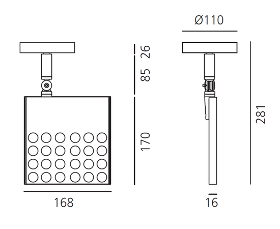 Artemide Architectural Pad Square Ceiling - 29W 3000K - 12°, фото 3