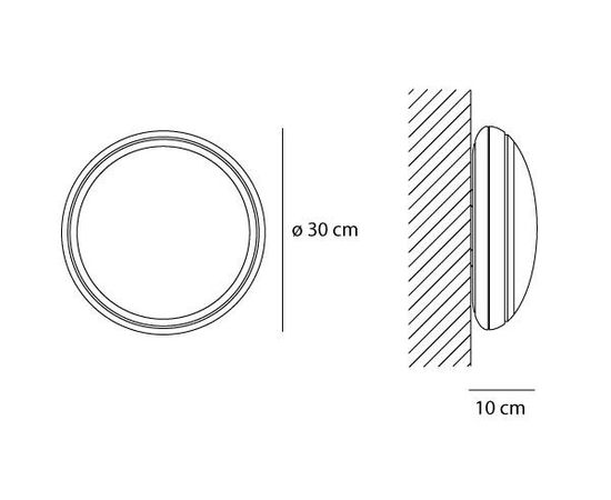 Настенный светильник Artemide Pantarei 300 Led 3000K Sandblasted glass, фото 3