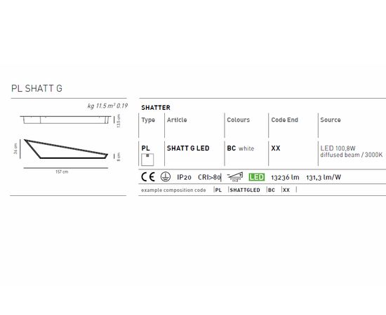 Потолочный светильник Axo Light (Lightecture) Shatter PLSHATTG LED, фото 4