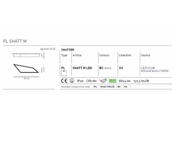 Потолочный светильник Axo Light (Lightecture) Shatter PLSHATTM LED, фото 4