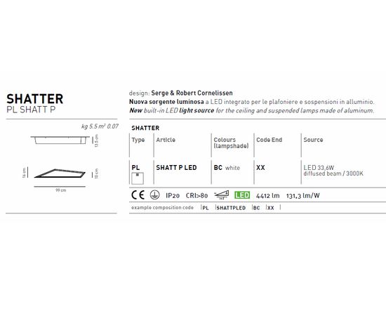Потолочный светильник Axo Light (Lightecture) Shatter PLSHATTP LED, фото 4