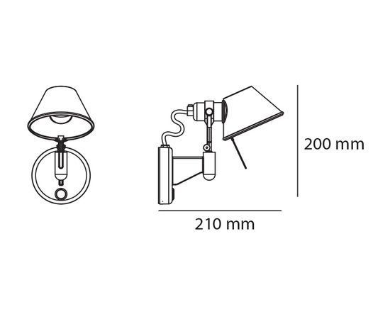 Настенный светильник Artemide Tolomeo micro faretto - without switch, фото 2