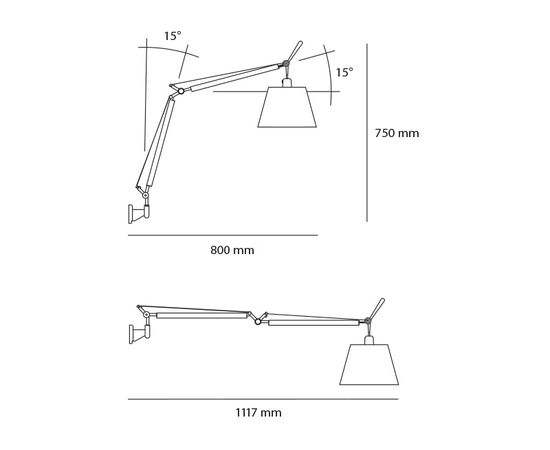 Настольная лампа Artemide Tolomeo basculante tavolo - Satin 180, фото 4