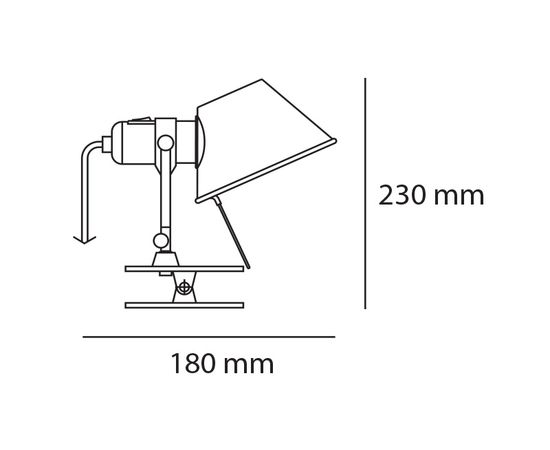 Настенный светильник Artemide Tolomeo Pinza, фото 2