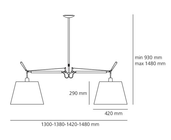 Подвесной светильник Artemide Tolomeo Suspension Basculante, фото 2