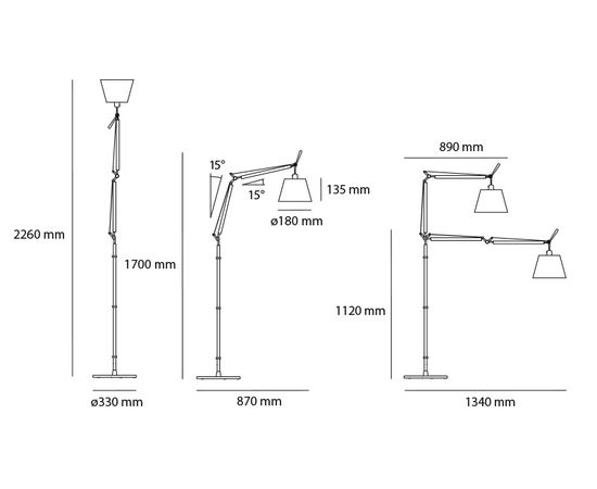 Настольная лампа Artemide Tolomeo basculante tavolo - Satin 180, фото 3